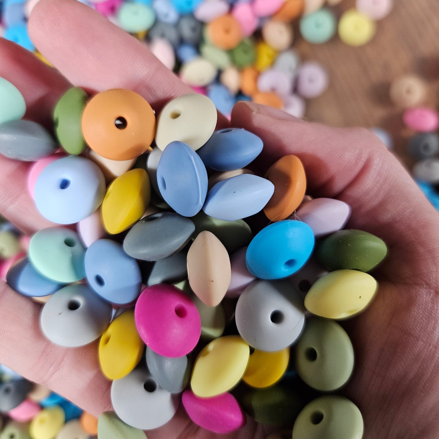 Lentil Silicone Bead - 12mm - Pack of 100