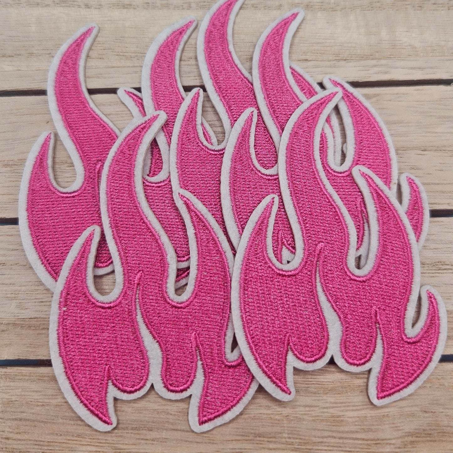 Iron On Hat Patches: Pink Flame