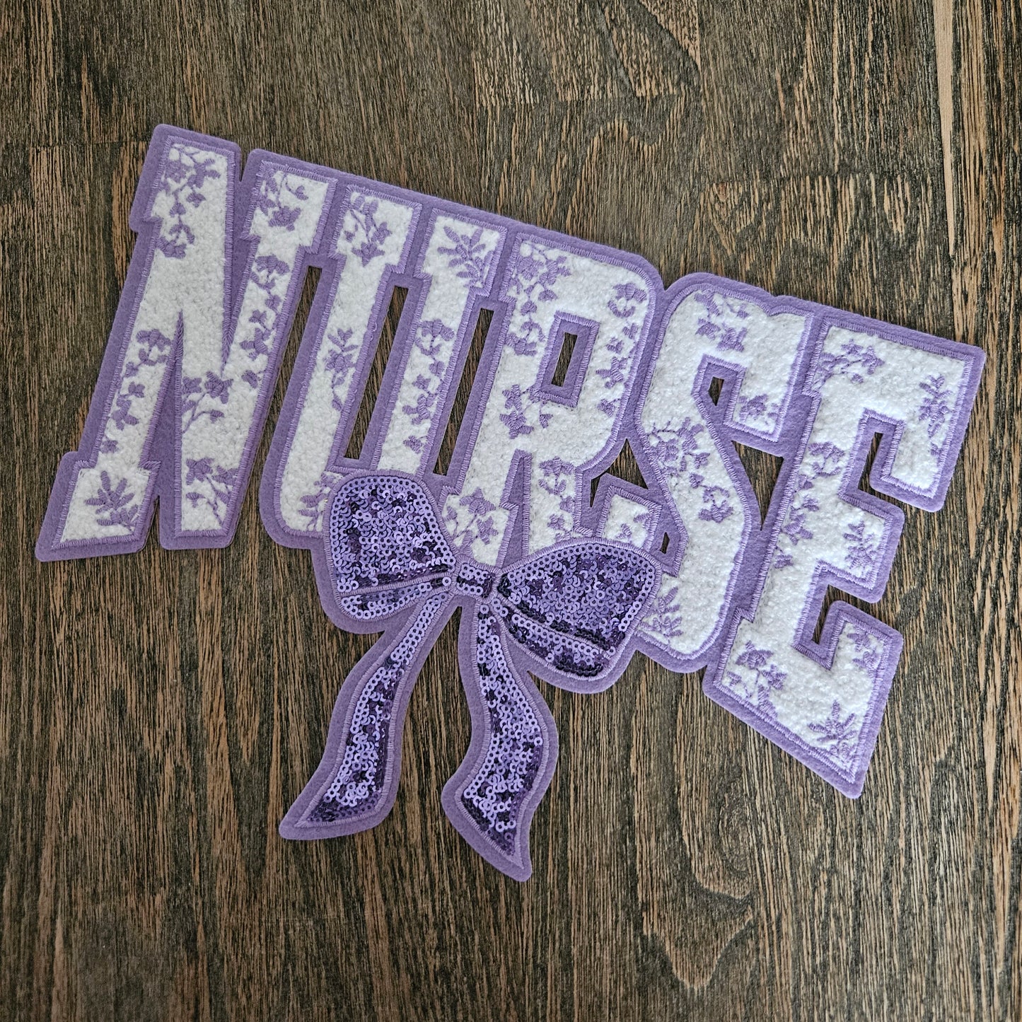 Chenille Iron On Patch: Nurse