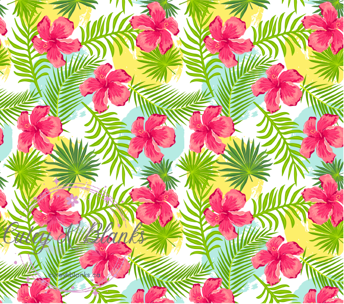 Tumbler Wraps - Flower and Leaves - TW100092 - Cutey K Blanks