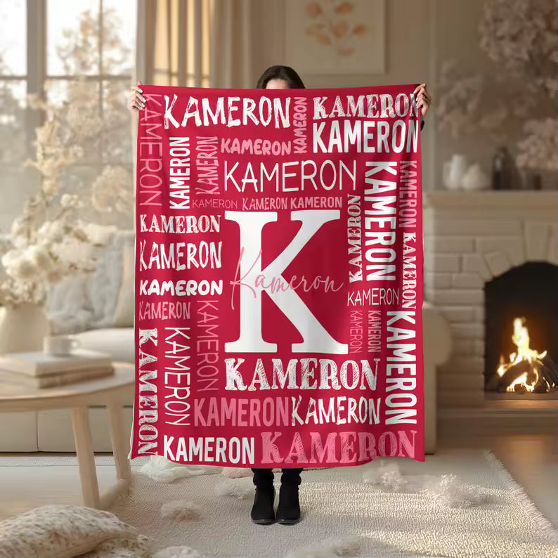 PRE-ORDER, CLOSING 20 MARCH: Personalized Name Blankets Style 2