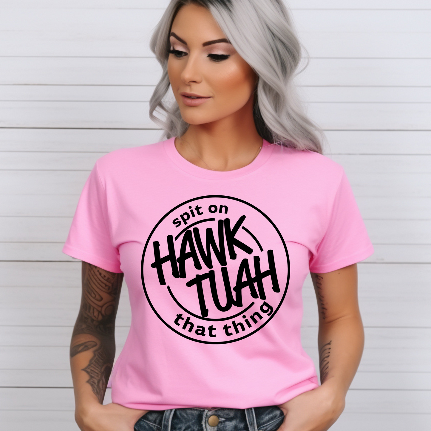 DTF Shirt Transfer - Ready to Press - Hawk Tuah - DTF100158