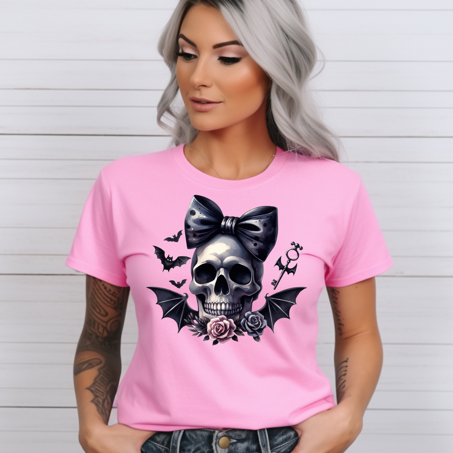 DTF Shirt Transfer - Ready to Press - Halloween Skull - DTF100186