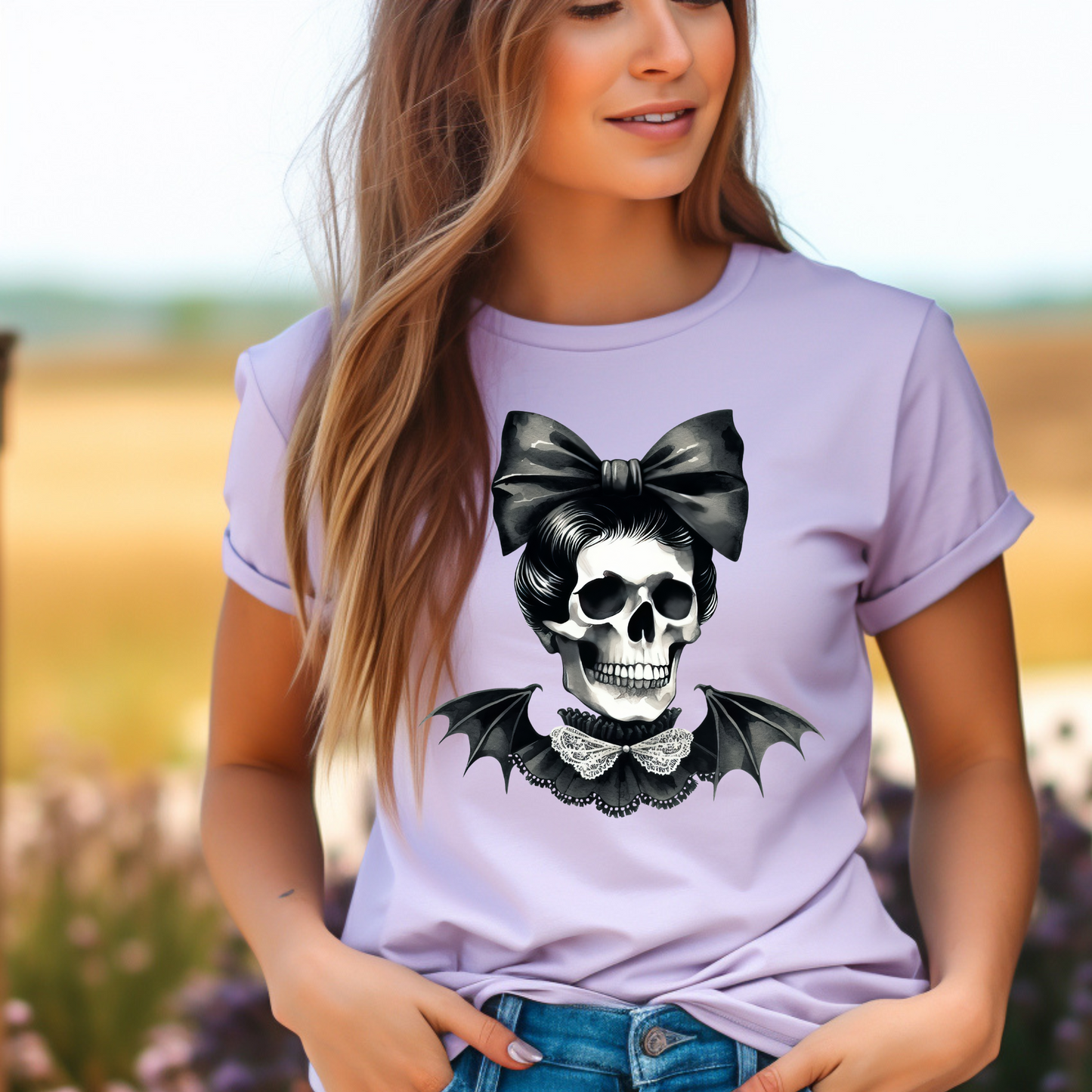 DTF Shirt Transfer - Ready to Press - Halloween Skull - DTF100183