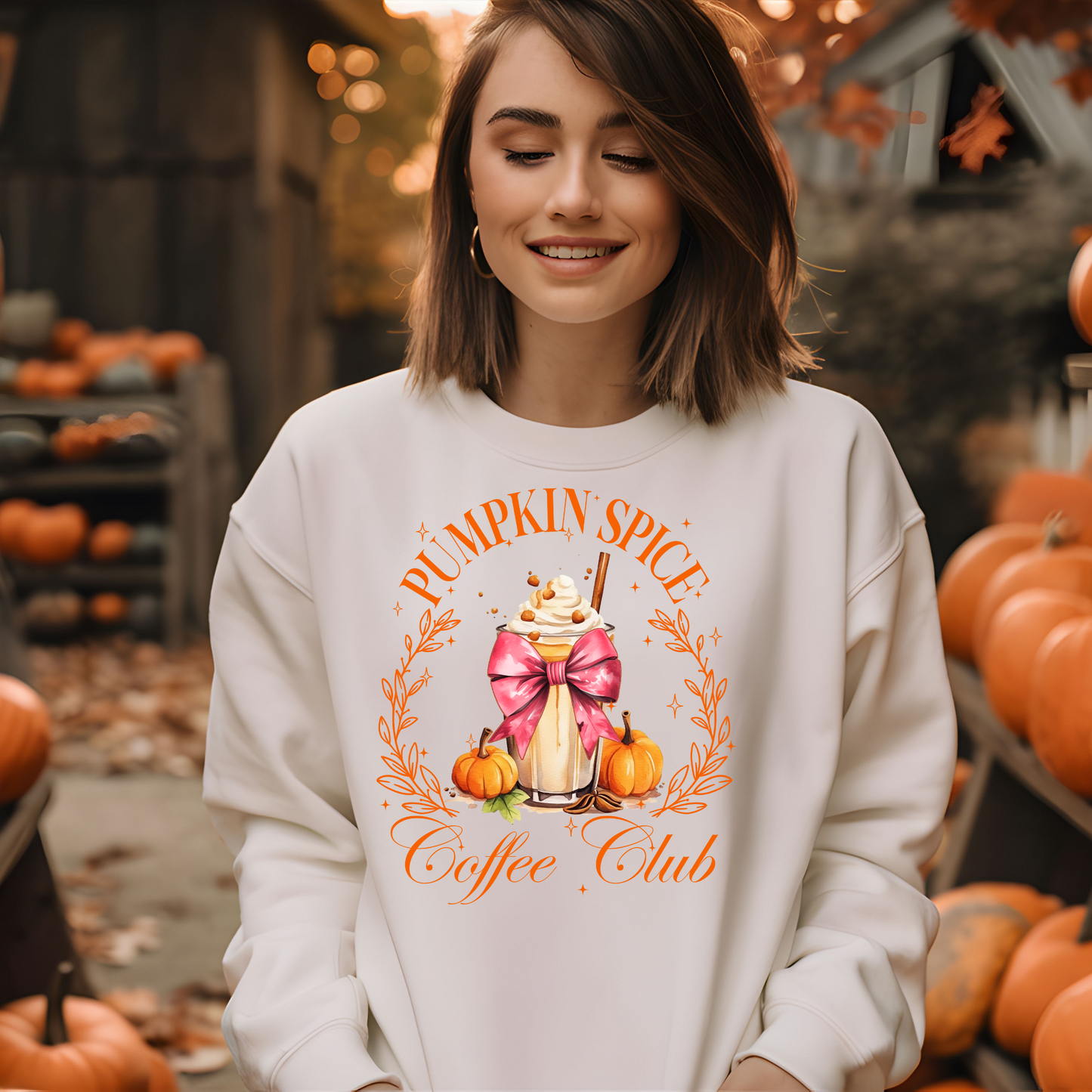 DTF Shirt Transfer - Ready to Press - Pumpkin Spiced Coffee Club - DTF100170