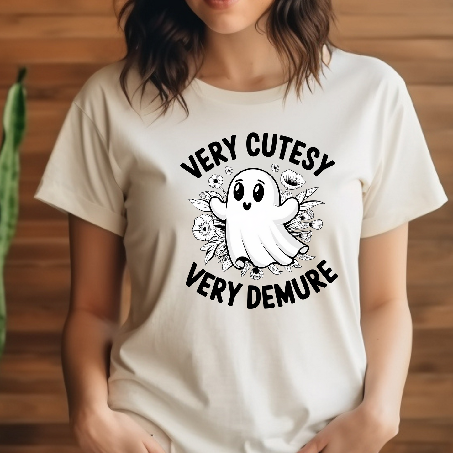 DTF Shirt Transfer - Ready to Press - Demure - DTF100223