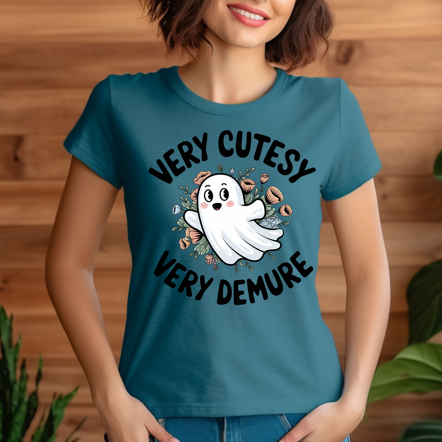 DTF Shirt Transfer - Ready to Press - Demure - DTF100220