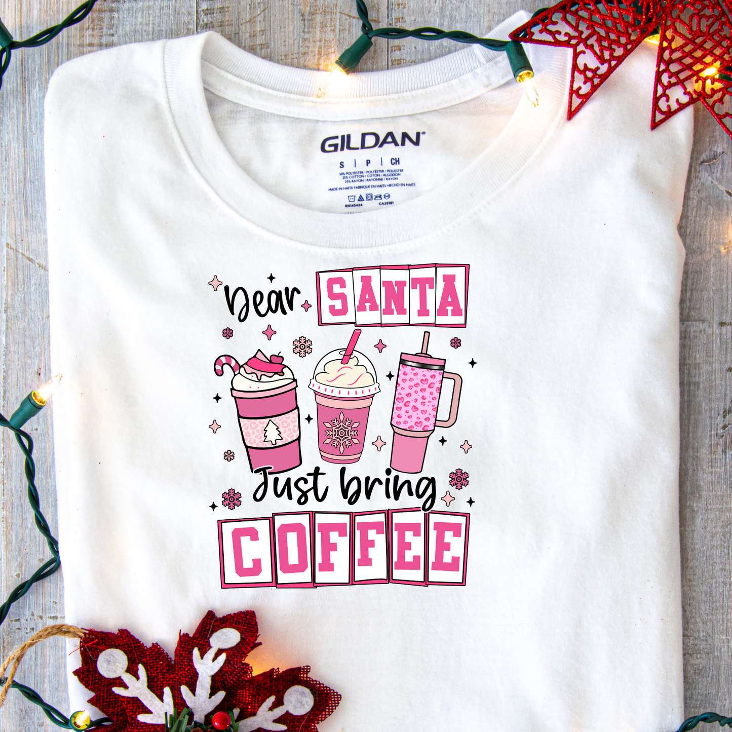 DTF Shirt Transfer - Ready to Press - Reindeer Bow - DTF100450