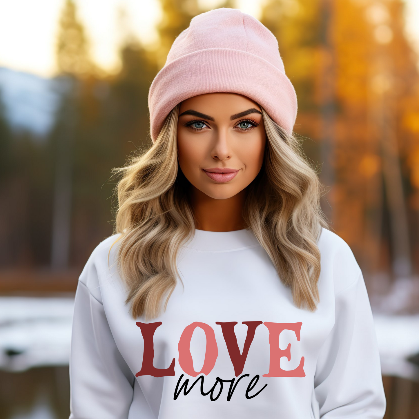 Clear Film Full Colour Soft Thin Matte Screen Print Transfer: Love More