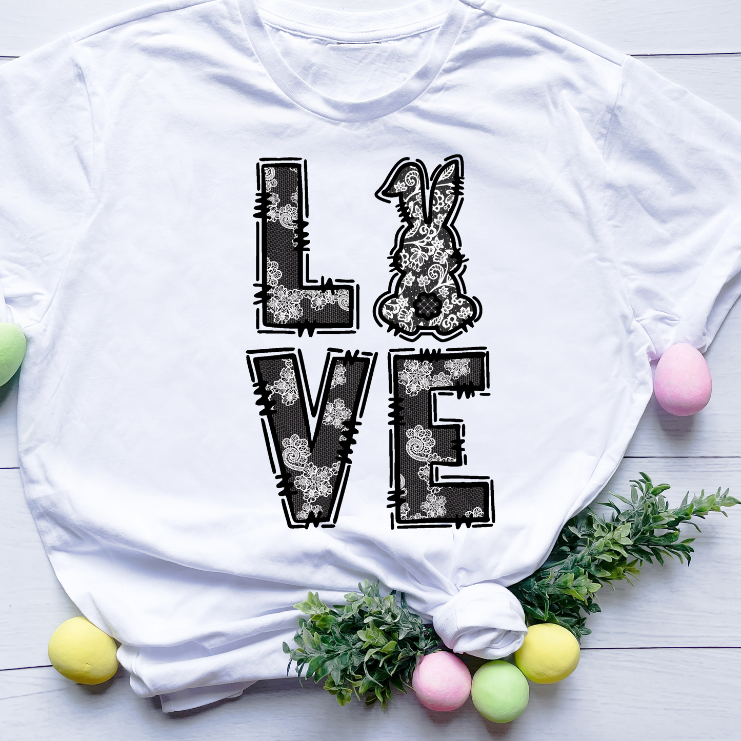 🎁 DTF Shirt Transfer - Ready to Press - Love Bunny - DTF100530 (100% off)