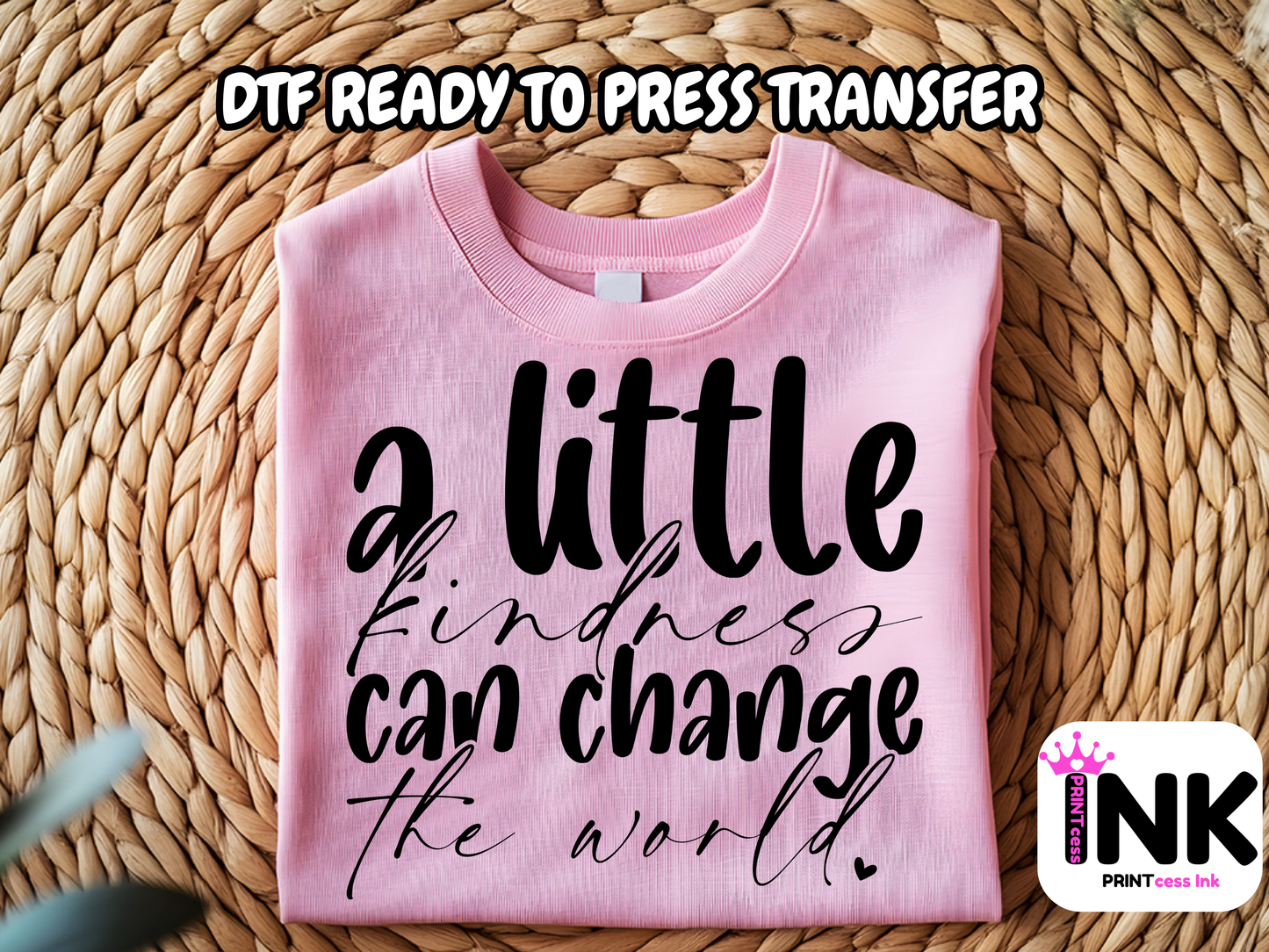🎁 A Little Kindness DTF101240| DTF T-Shirt Transfer | Ready to Press | DIY Heat Transfer for Clothing, Hoodies, Sweatshirt (100% off)