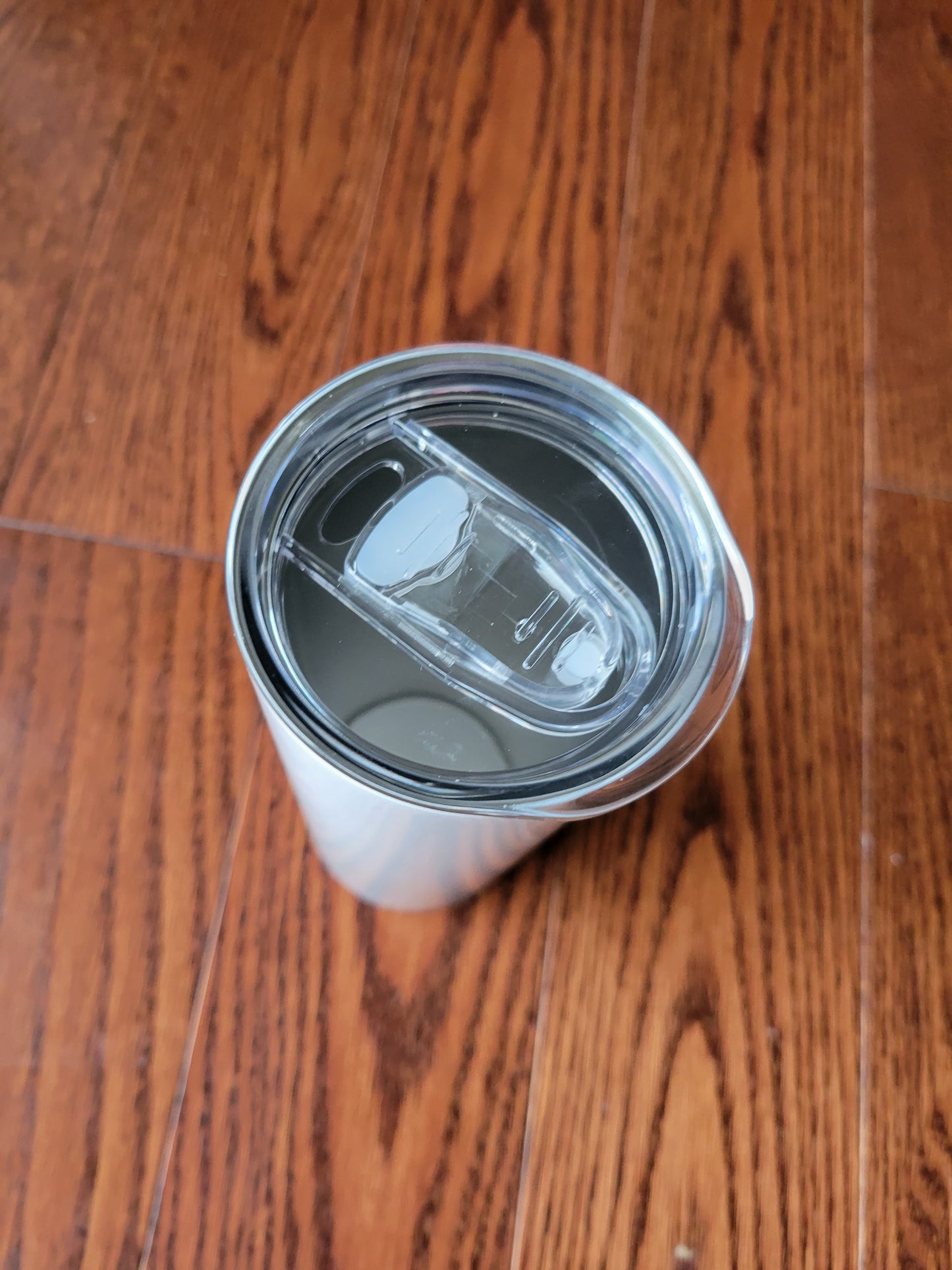 20oz White SHIMMER Sublimation Straight Tumbler with Slide Lid - Cutey K Blanks