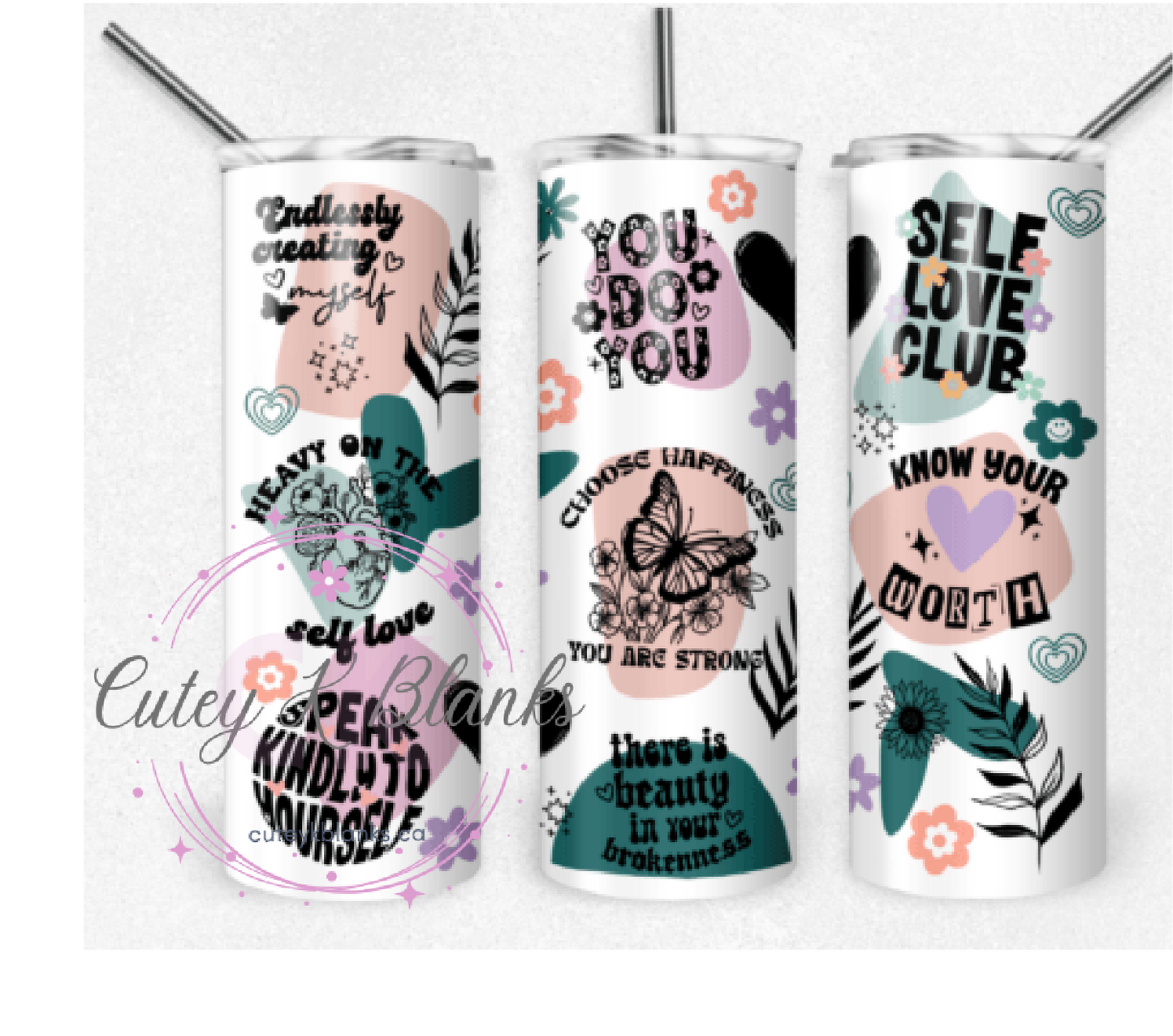 Tumbler Wraps - Positive Affirmations - TW100024 - Cutey K Blanks