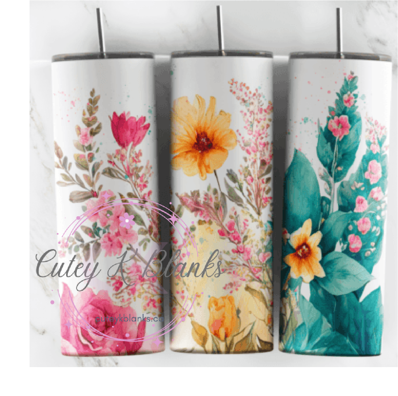 Tumbler Wraps - Spring Flower - TW100028 - Cutey K Blanks