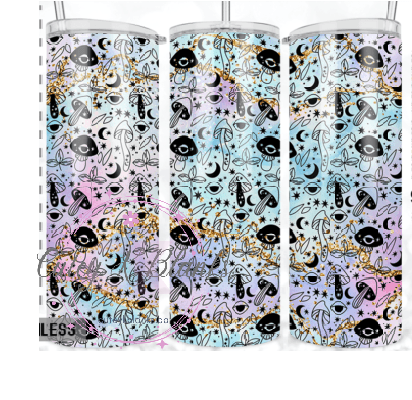 Tumbler Wraps - Mushrooms - TW100041 - Cutey K Blanks