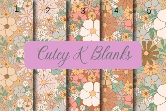 Printed Vinyl and HTV - Boho Floral - PV100006 - Cutey K Blanks