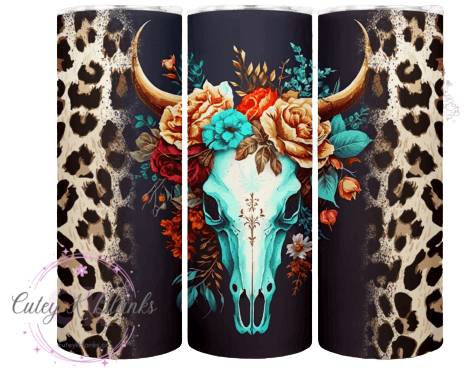 Tumbler Wraps - Cow Skull Western - TW100018 - Cutey K Blanks