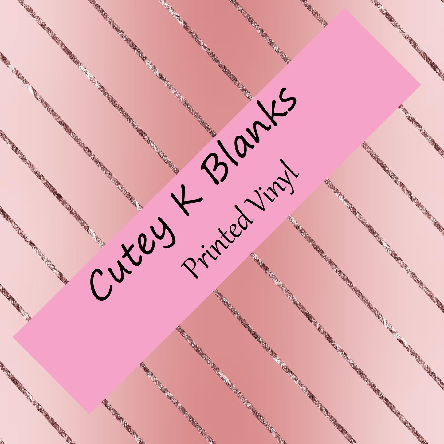 Printed Vinyl and HTV - Rose Gold Stripes - PV100021 - Cutey K Blanks