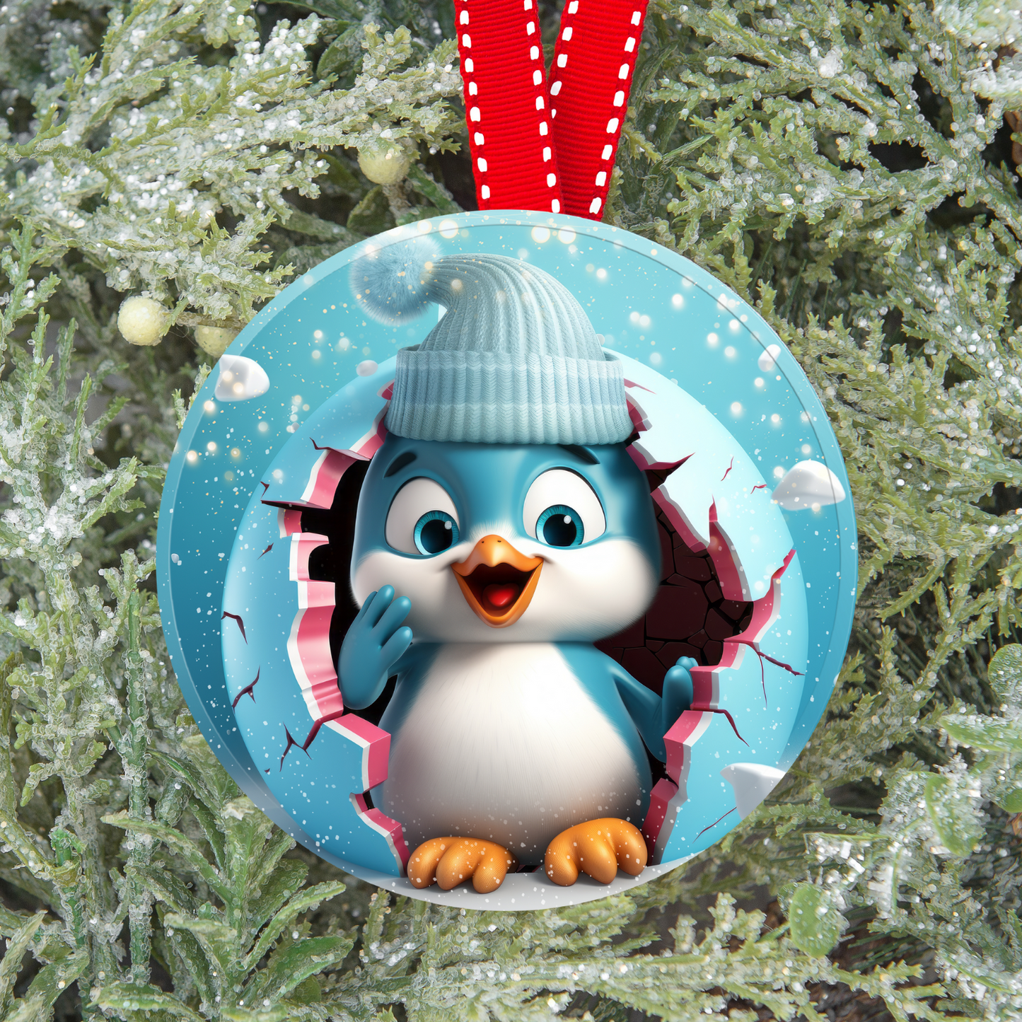 Sublimation Transfer Print - Ready to Press - Sublimation Ornaments - Penguin - S100001