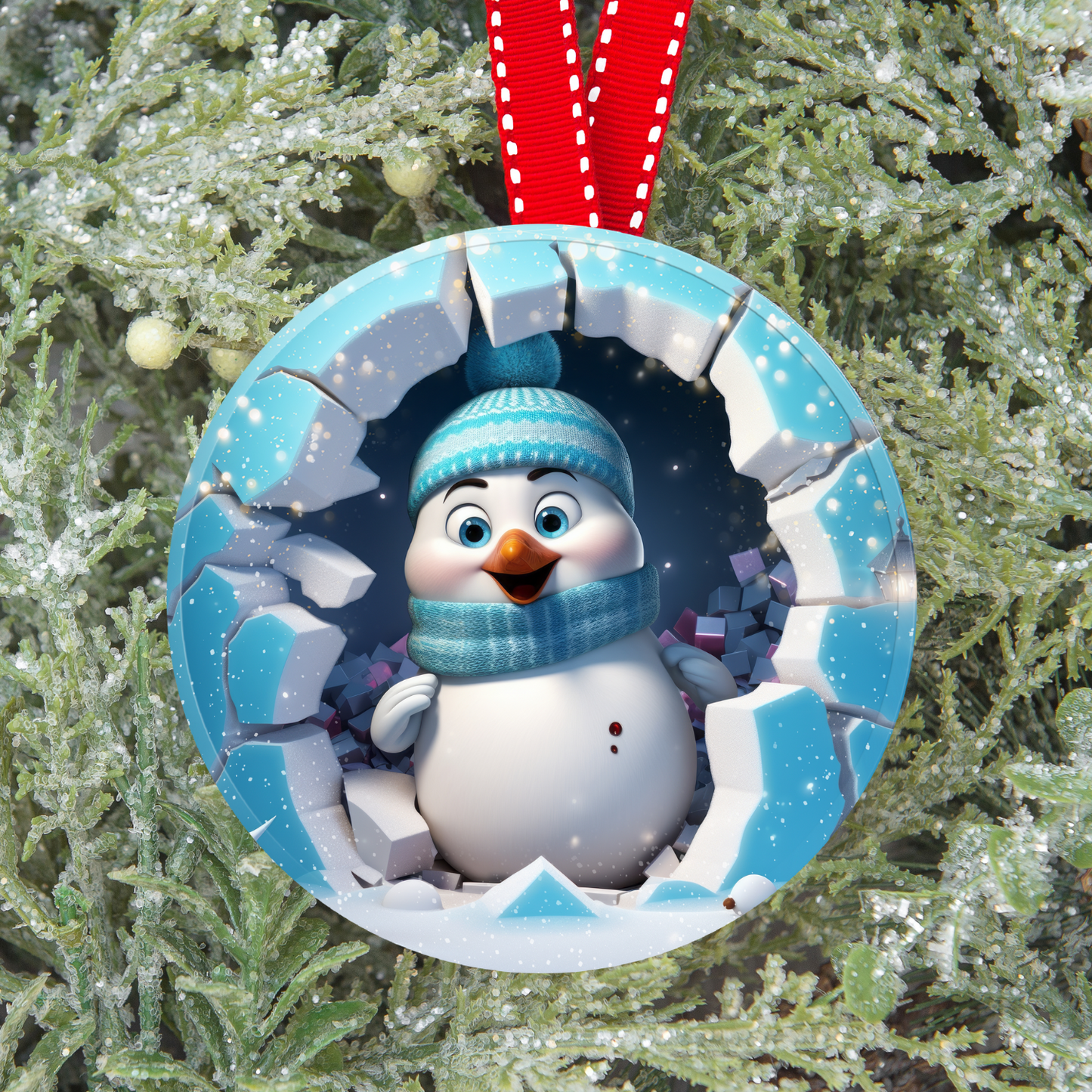 Sublimation Transfer Print - Ready to Press - Sublimation Ornaments - Snowman - S100002