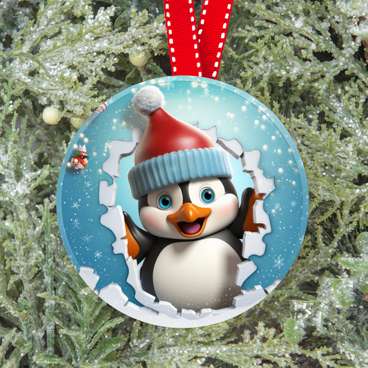 Sublimation Transfer Print - Ready to Press - Sublimation Ornaments - Penguin - S100004