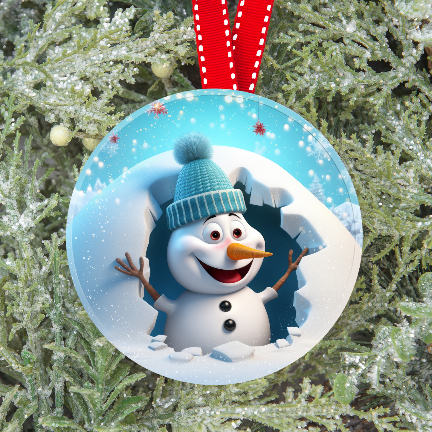 Sublimation Transfer Print - Ready to Press - Sublimation Ornaments - Snowman - S100010