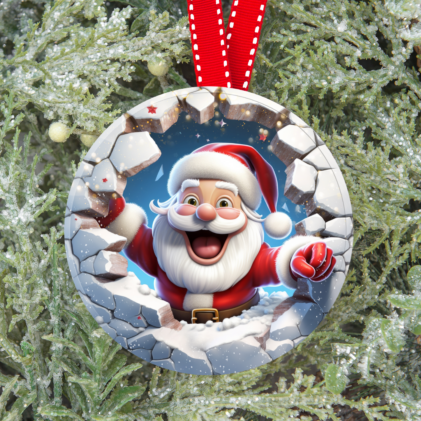 Sublimation Transfer Print - Ready to Press - Sublimation Ornaments - Santa - S100012