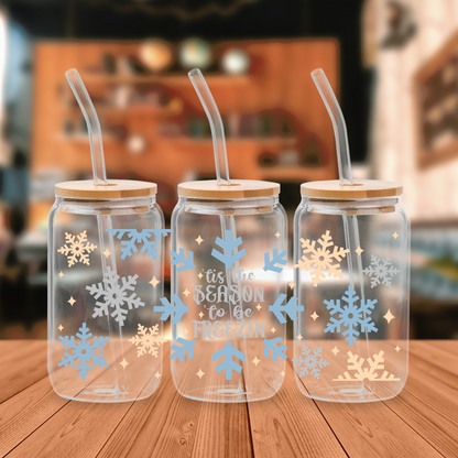 Sublimation Transfer Print - Ready to Press - 16oz Tumblers - Freezing Season - S100025