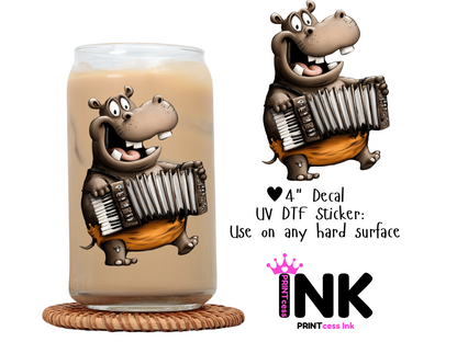 Halloween Funny Animal UVDTF100585 UV DTF Sticker | Ready to Apply Decal | Waterproof Permanent Sticker for Tumblers, Cups, Laptops, and More| Tumbler Cup Decal 4" UV DTF  Sticker: