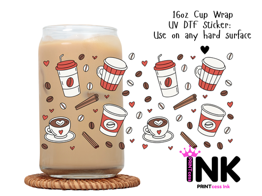 Winter UVDTF100711 UV DTF Sticker | Ready to Apply Decal | Waterproof Permanent Sticker for Tumblers, Cups, Laptops, and More| Tumbler Cup Decal 4" UV DTF  Sticker