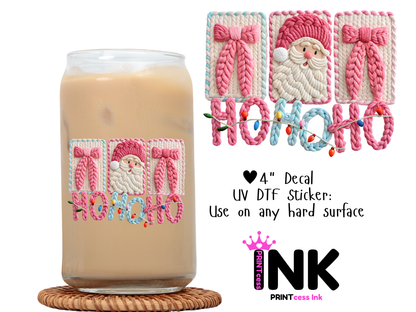 Christmas UVDTF100697 UV DTF Sticker | Ready to Apply Decal | Waterproof Permanent Sticker for Tumblers, Cups, Laptops, and More| Tumbler Cup Decal 4" UV DTF  Sticker