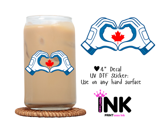 Blue Jays UVDTF100623 UV DTF Sticker | Ready to Apply Decal | Waterproof Permanent Sticker for Tumblers, Cups, Laptops, and More| Tumbler Cup Decal 4" UV DTF  Sticker