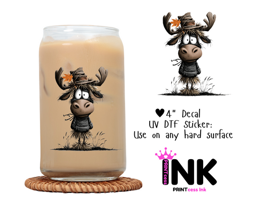 Halloween Funny Animal UVDTF100582 UV DTF Sticker | Ready to Apply Decal | Waterproof Permanent Sticker for Tumblers, Cups, Laptops, and More| Tumbler Cup Decal 4" UV DTF  Sticker: