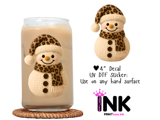 Christmas UVDTF100652 UV DTF Sticker | Ready to Apply Decal | Waterproof Permanent Sticker for Tumblers, Cups, Laptops, and More| Tumbler Cup Decal 4" UV DTF  Sticker