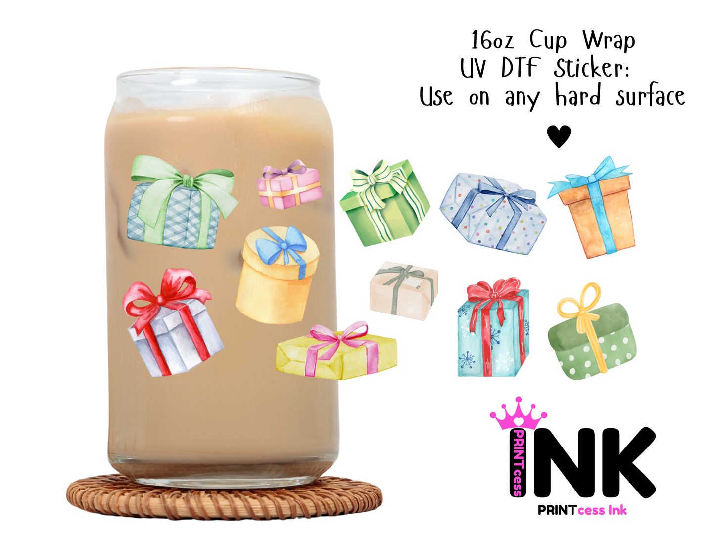 Winter UVDTF100716 UV DTF Sticker | Ready to Apply Decal | Waterproof Permanent Sticker for Tumblers, Cups, Laptops, and More| Tumbler Cup Decal 4" UV DTF  Sticker