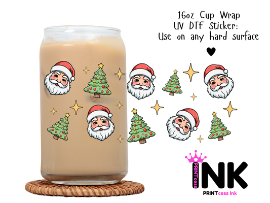 Winter UVDTF100710 UV DTF Sticker | Ready to Apply Decal | Waterproof Permanent Sticker for Tumblers, Cups, Laptops, and More| Tumbler Cup Decal 4" UV DTF  Sticker
