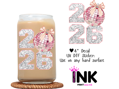 New Years UVDTF100698 UV DTF Sticker | Ready to Apply Decal | Waterproof Permanent Sticker for Tumblers, Cups, Laptops, and More| Tumbler Cup Decal 4" UV DTF  Sticker