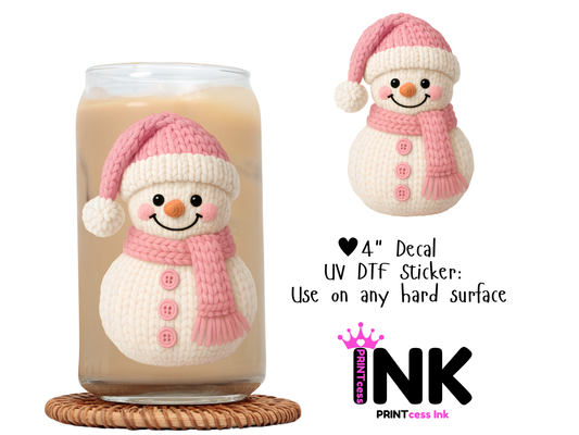 Christmas UVDTF100647 UV DTF Sticker | Ready to Apply Decal | Waterproof Permanent Sticker for Tumblers, Cups, Laptops, and More| Tumbler Cup Decal 4" UV DTF  Sticker