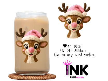 Christmas UVDTF100650 UV DTF Sticker | Ready to Apply Decal | Waterproof Permanent Sticker for Tumblers, Cups, Laptops, and More| Tumbler Cup Decal 4" UV DTF  Sticker