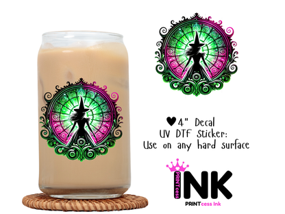 Wicked UVDTF100646 UV DTF Sticker | Ready to Apply Decal | Waterproof Permanent Sticker for Tumblers, Cups, Laptops, and More| Tumbler Cup Decal 4" UV DTF  Sticker