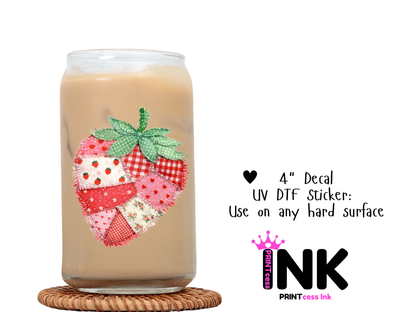 Patchwork UVDTF100769 UV DTF Sticker | Ready to Apply Decal | Waterproof Permanent Sticker for Tumblers, Cups, Laptops, and More| Tumbler Cup Decal 4" UV DTF  Sticker