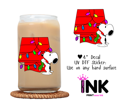 Charlie Brown UVDTF100635 UV DTF Sticker | Ready to Apply Decal | Waterproof Permanent Sticker for Tumblers, Cups, Laptops, and More| Tumbler Cup Decal 4" UV DTF  Sticker