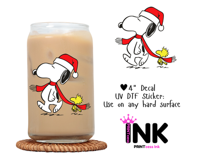 Charlie Brown UVDTF100636 UV DTF Sticker | Ready to Apply Decal | Waterproof Permanent Sticker for Tumblers, Cups, Laptops, and More| Tumbler Cup Decal 4" UV DTF  Sticker