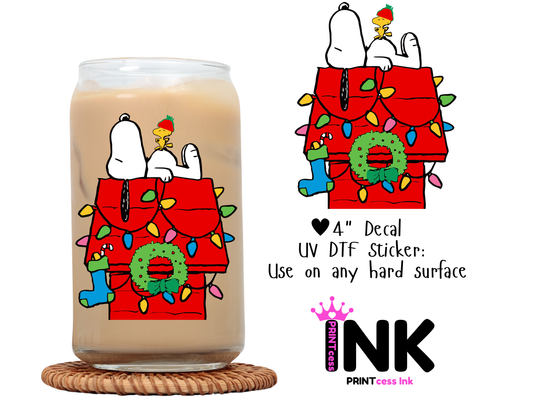 Charlie Brown UVDTF100637 UV DTF Sticker | Ready to Apply Decal | Waterproof Permanent Sticker for Tumblers, Cups, Laptops, and More| Tumbler Cup Decal 4" UV DTF  Sticker