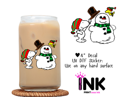 Charlie Brown UVDTF100639 UV DTF Sticker | Ready to Apply Decal | Waterproof Permanent Sticker for Tumblers, Cups, Laptops, and More| Tumbler Cup Decal 4" UV DTF  Sticker