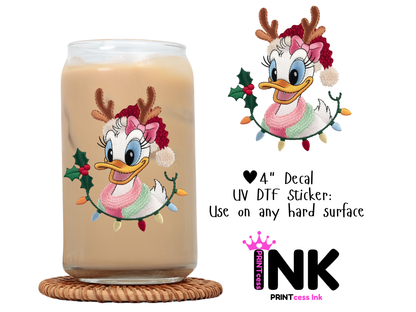 Christmas Duck UVDTF100614 UV DTF Sticker | Ready to Apply Decal | Waterproof Permanent Sticker for Tumblers, Cups, Laptops, and More| Tumbler Cup Decal 4" UV DTF  Sticker (Copy)