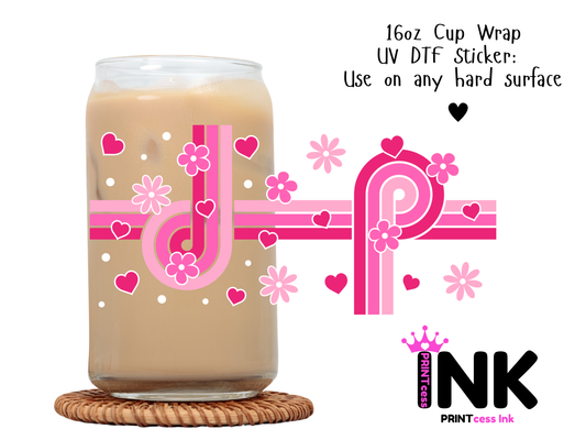 Valentines Hearts UVDTF100718 UV DTF Sticker | Ready to Apply Decal | Waterproof Permanent Sticker for Tumblers, Cups, Laptops, and More| Tumbler Cup Decal 4" UV DTF  Sticker