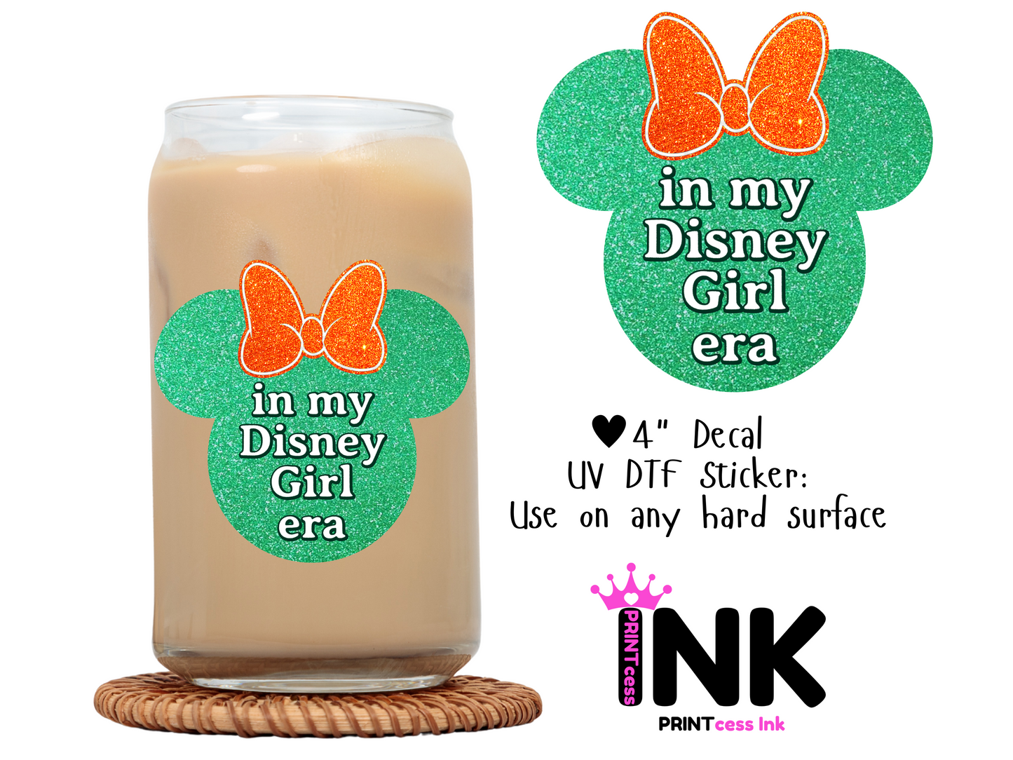UV DTF Sticker | Ready to Apply Decal | Waterproof Permanent Sticker for Tumblers, Cups, Laptops, and More| Tumbler Cup Decal 4" UV DTF  Sticker: Showgirl Era UVDTF100574