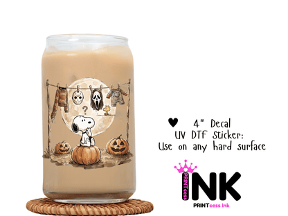 Halloween UVDTF100811 UV DTF Sticker | Ready to Apply Decal | Waterproof Permanent Sticker for Tumblers, Cups, Laptops, and More| Tumbler Cup Decal 4" UV DTF  Sticker