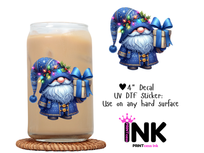 Gnome UVDTF100653 UV DTF Sticker | Ready to Apply Decal | Waterproof Permanent Sticker for Tumblers, Cups, Laptops, and More| Tumbler Cup Decal 4" UV DTF  Sticker